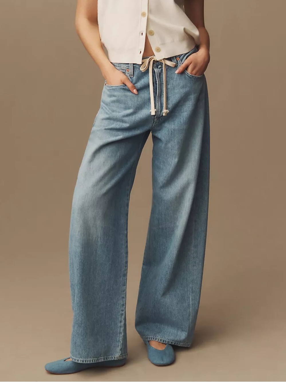 Citizens of Humanity Brynn Drawstring High-Rise Wide-Leg Jeans